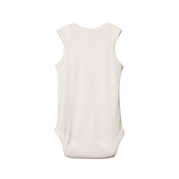 Pointelle Singlet Bodysuit - Natural