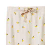 Pointelle Footed Rompers - Lemon Print