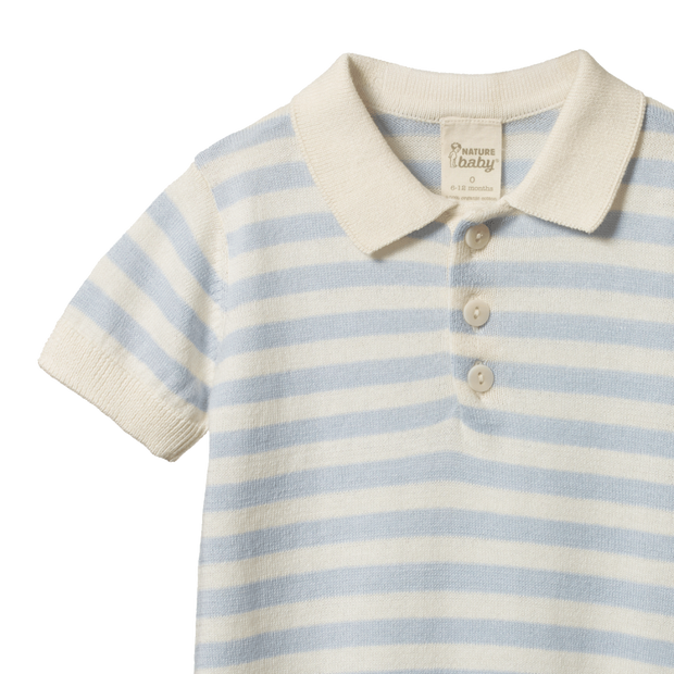 Stevie Polo - Celestial Blue Sea Stripe