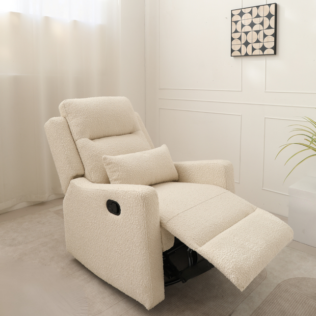 COCOON Rio Recliner Glider Chair In Boucle