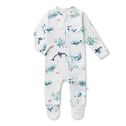 Organic Snuggle Sleepsuit Zip Footie VARIOUS DESIGNS