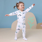 Organic Snuggle Sleepsuit Zip Footie VARIOUS DESIGNS