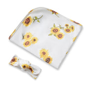 Organic Jersey Wrap & Topknot Set - Sunflower