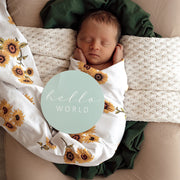 Organic Jersey Wrap & Topknot Set - Sunflower