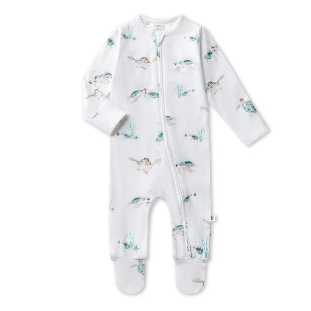 Organic Snuggle Sleepsuit Zip Footie VARIOUS DESIGNS