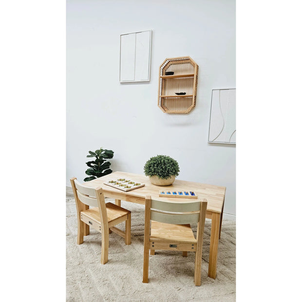 Rectangular Table with 2 Stacking Chairs