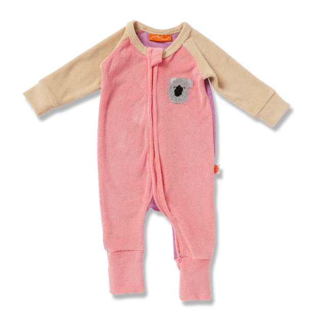 Koala Terry Long Sleeve Romper