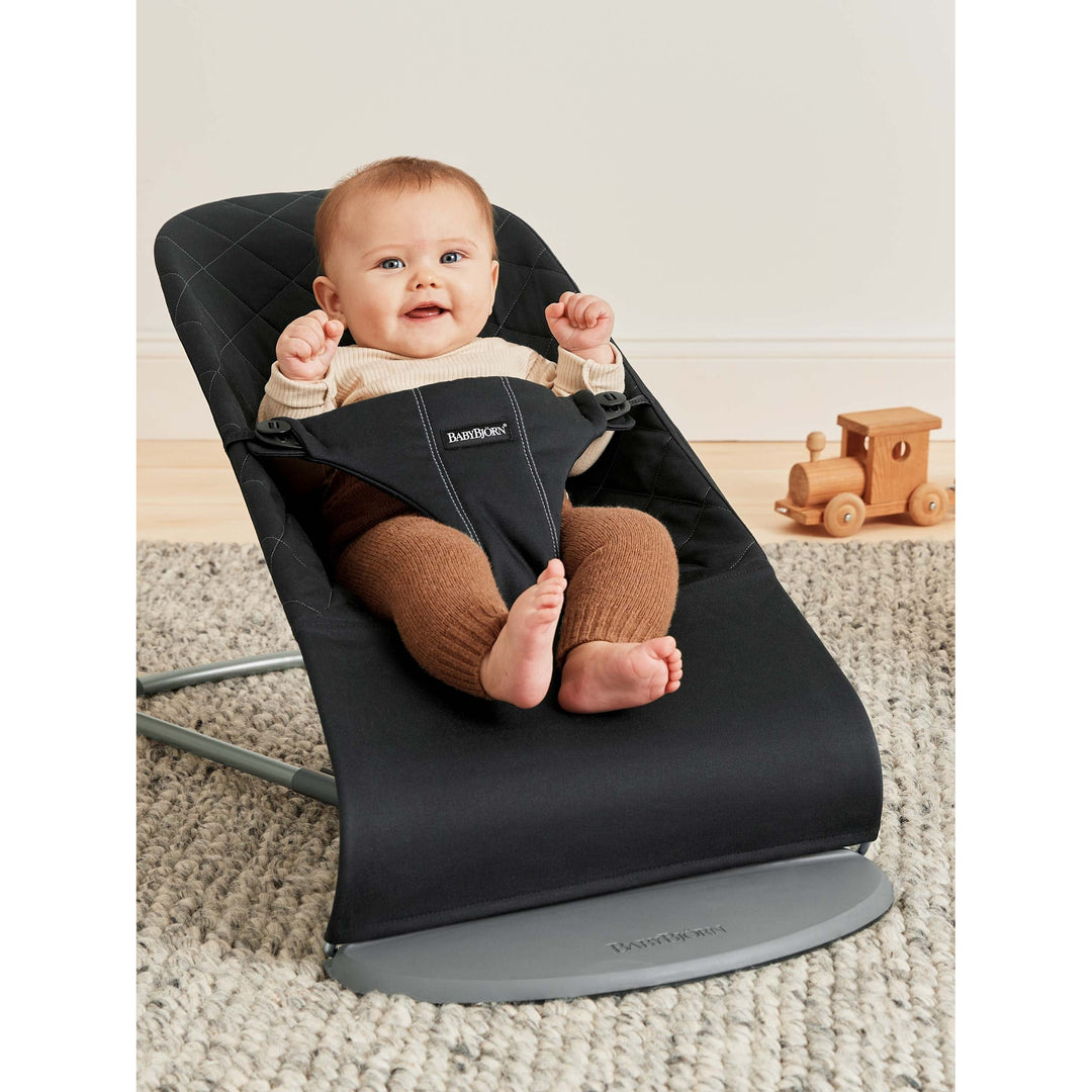 Bouncer Bliss Cotton In Black Available At Metro Baby