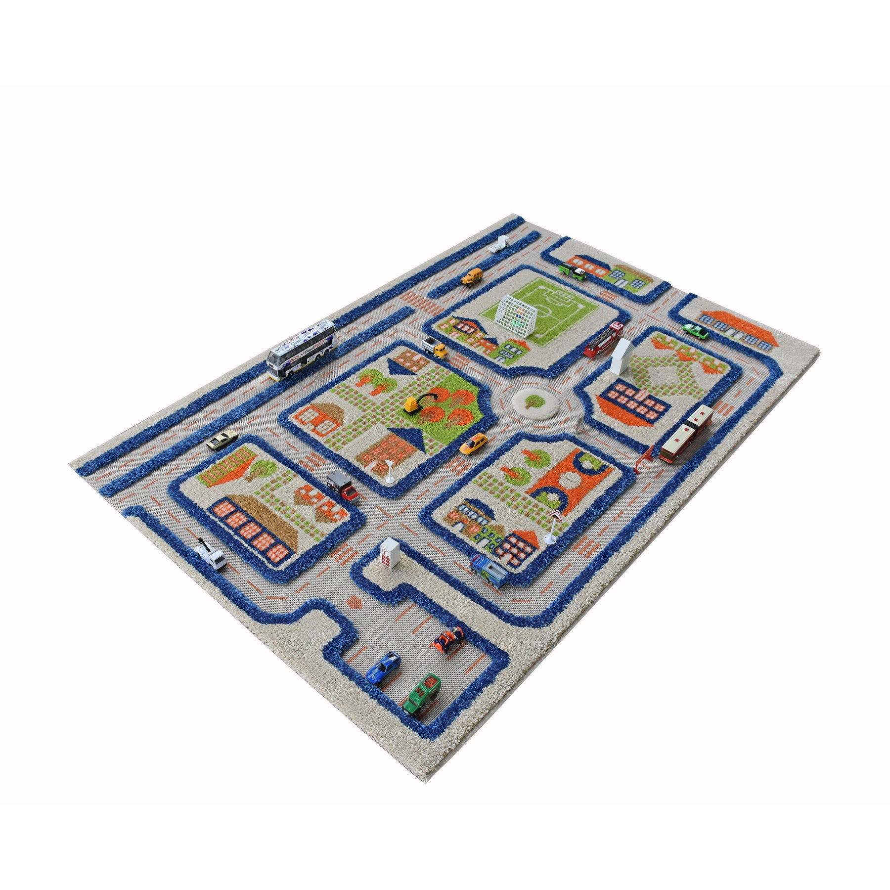 Shop The IVI Traffic Blue Rug (Medium) At Metro Baby