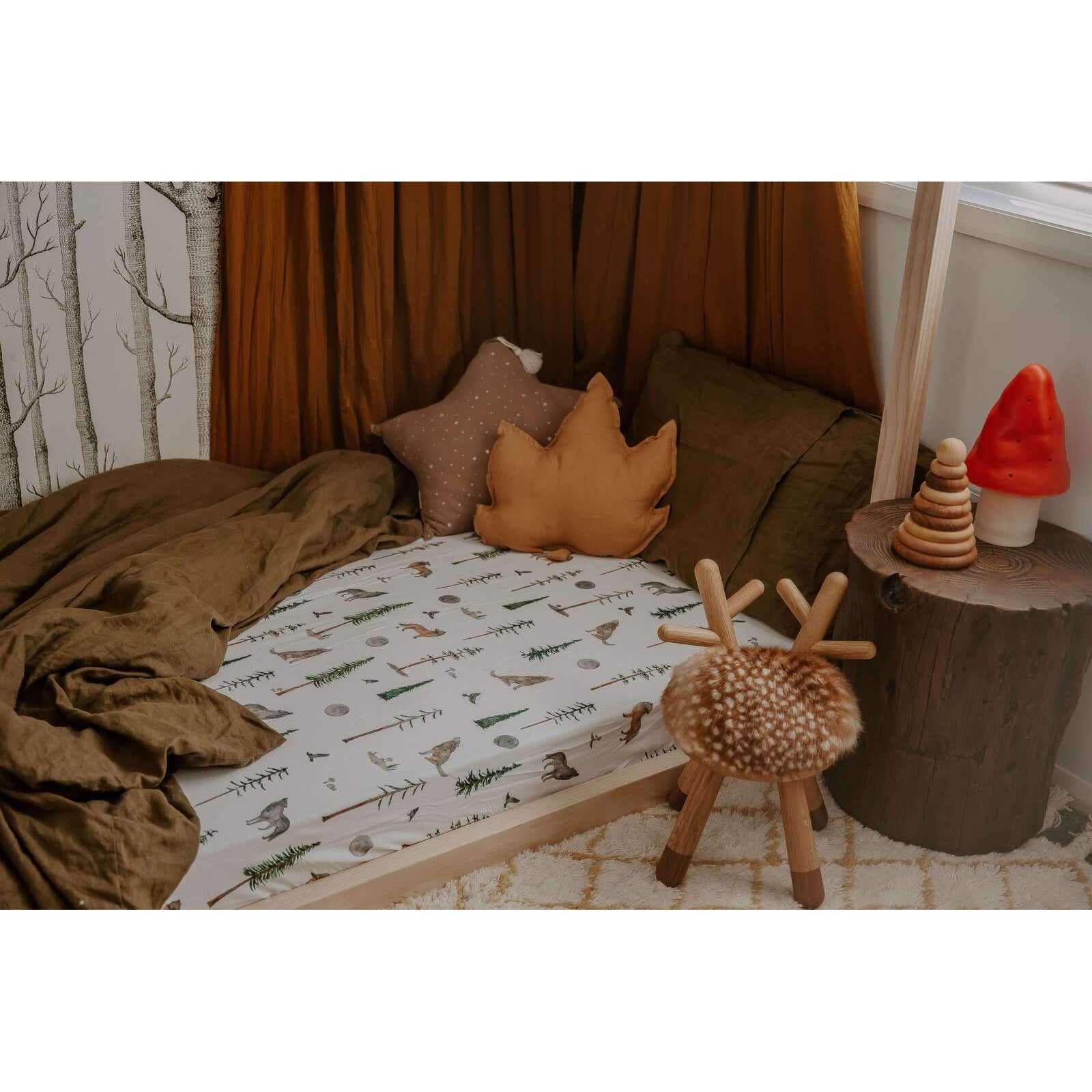 Fitted Cot Sheet In Alpha Comfy Slumber Design