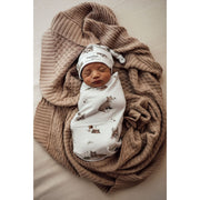 Diamond Knit Baby Blanket - Hazelnut