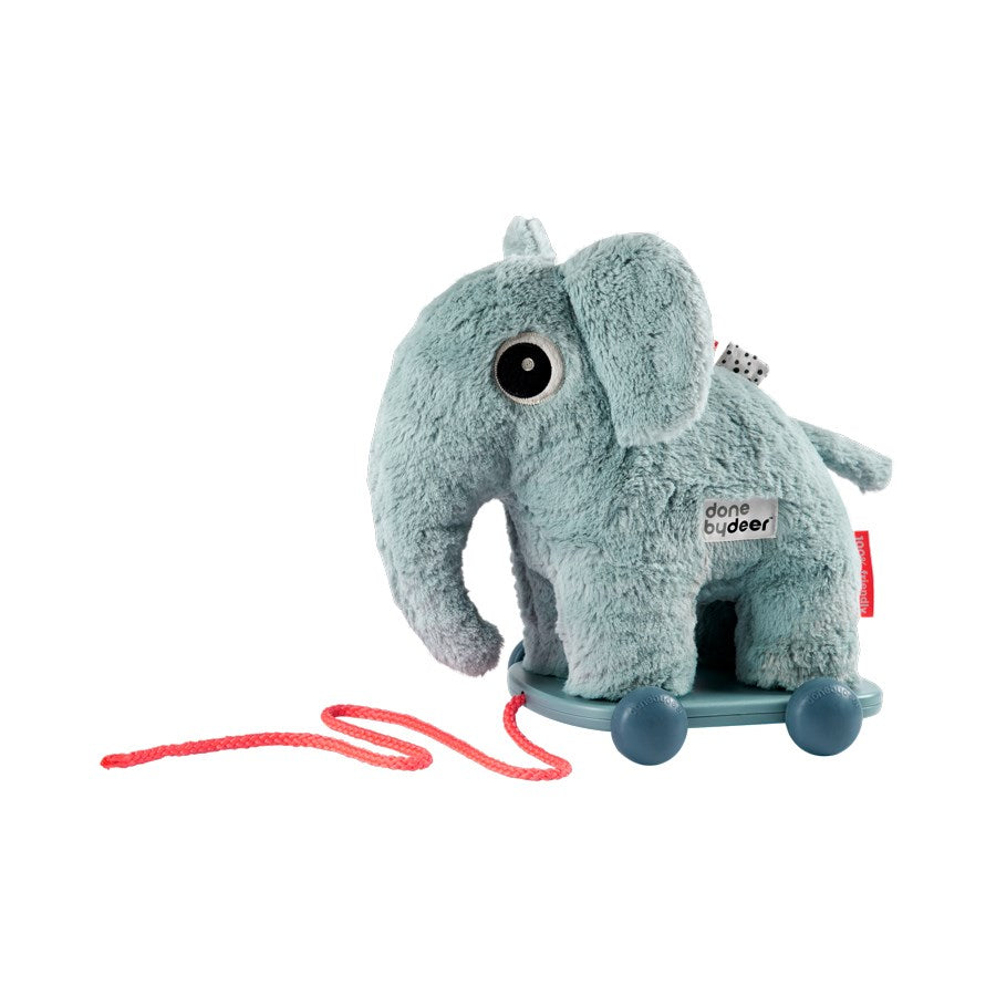 Done By Deer PullAlong Soft Toy Elphee Blue Fun & Playful