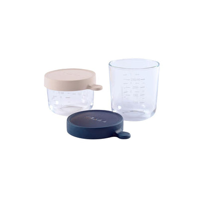 Superior Glass Jar Set of 2 - 150/250ml VARIOUS COLOURS