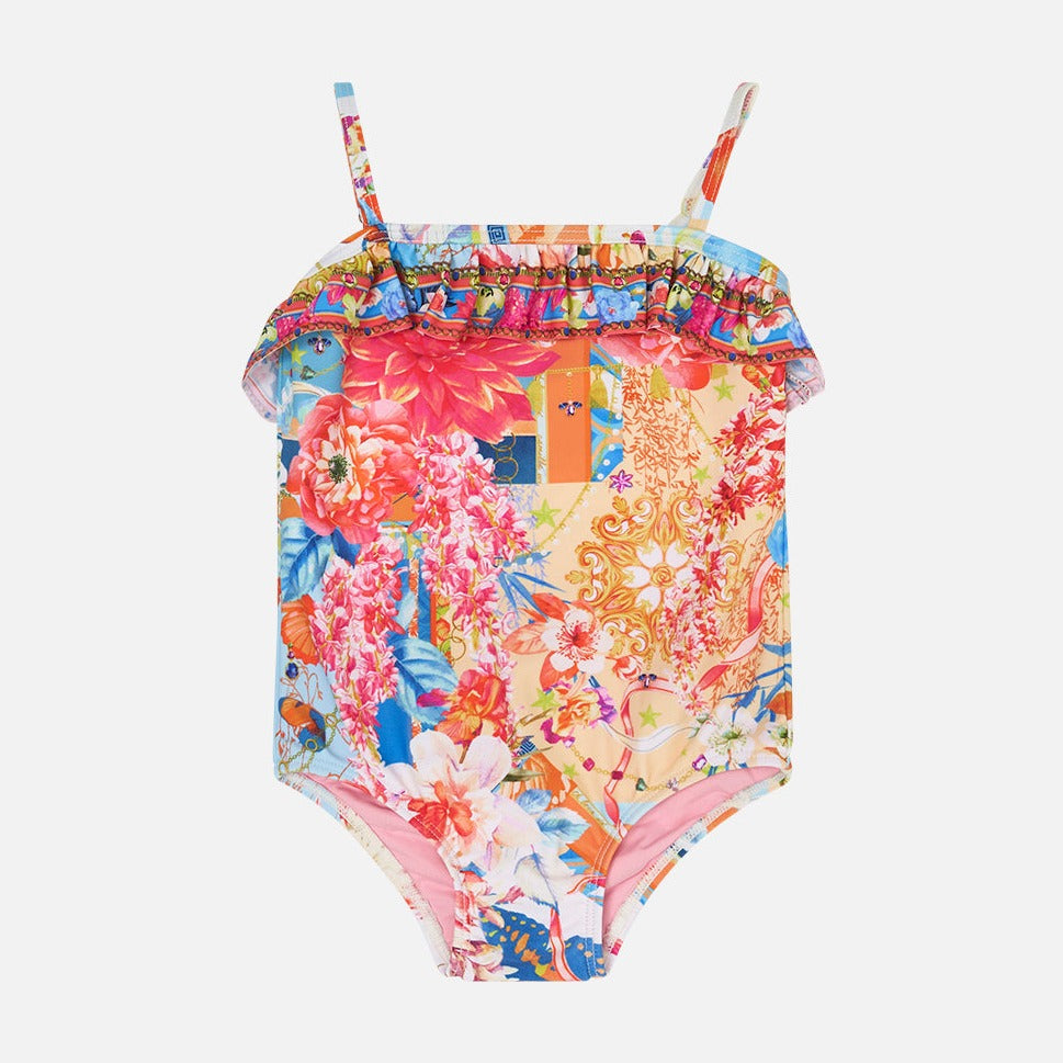 Shop Babies One Piece with Frill In Meet Me In The Garden