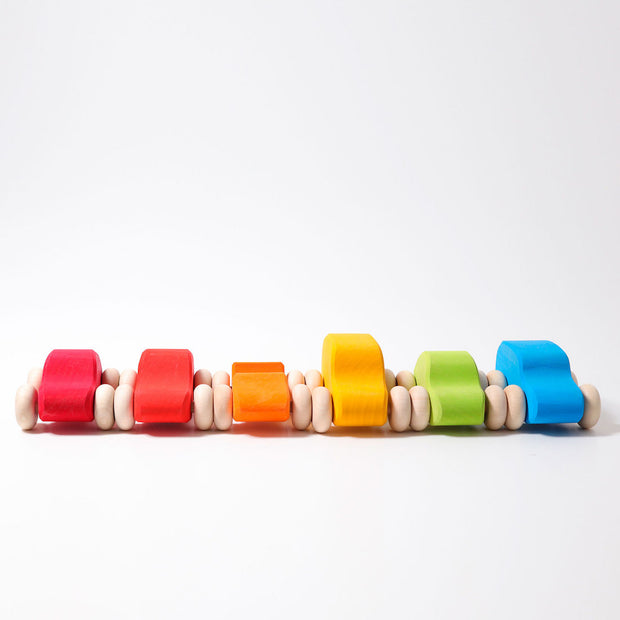 Wooden Cars Set of 6 VARIOUS COLOURS