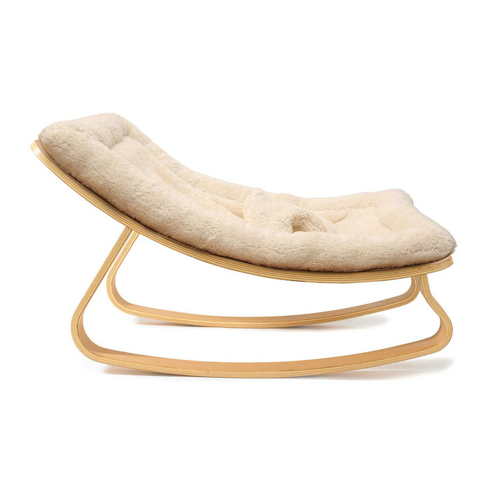 Charlie Crane Levo Baby Rocker In Fur Milk Plush Comfort