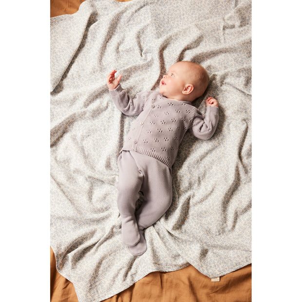 Organic Cotton Knit Footed Rompers VARIOUS COLOURS