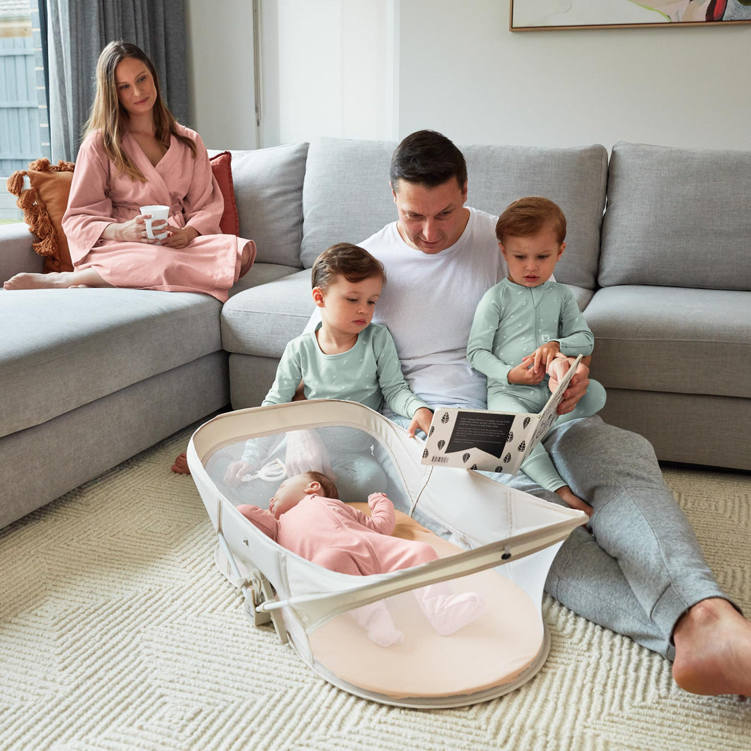 Movable bassinet outlet