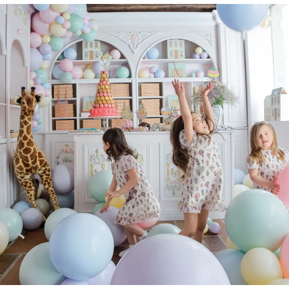 Velour Party Dress - Hot Air Balloon