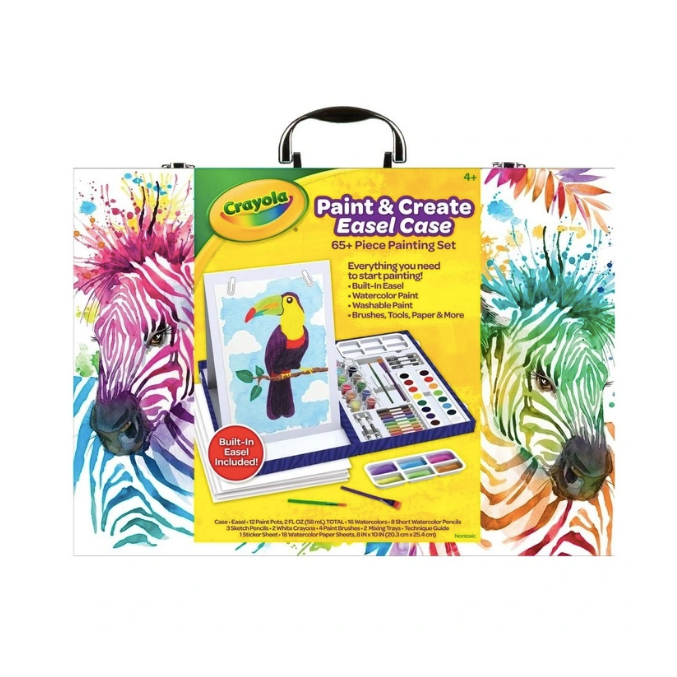 Crayola Paint and Create Easel Art Case, Painting Supplies for
