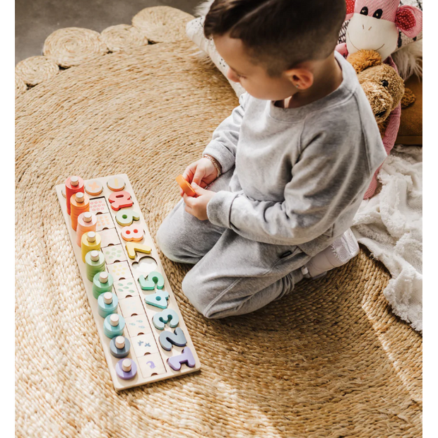Wooden Numbers & Blocks Counting Set