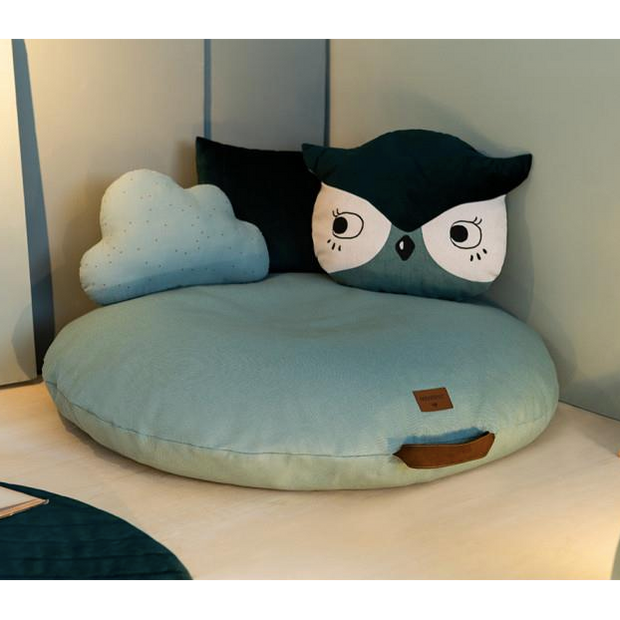Owl Cushion - Eden Green