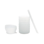 Silicone Straw Cup with Lid - Grey