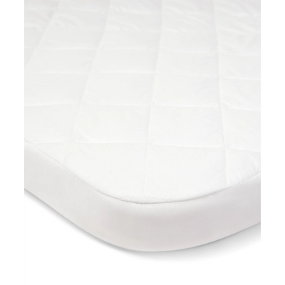 Lua Bedside Bassinet Mattress Protector - White