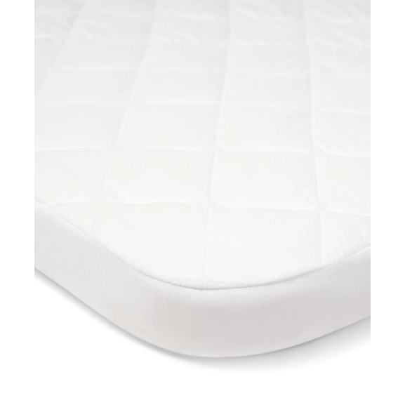 Lua Bedside Bassinet Mattress Protector - White
