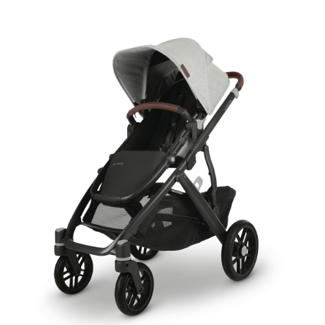 VISTA V2 with Bassinet + FREE PARENT ORGANISER + CHANGING BACKPACK AND UPPER ADAPTERS - Anthony (White & Grey Chenille) PRE ORDER MAY