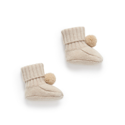 Cashmere Booties (Camel Melange)