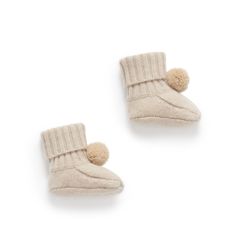 Cashmere Booties (Camel Melange)