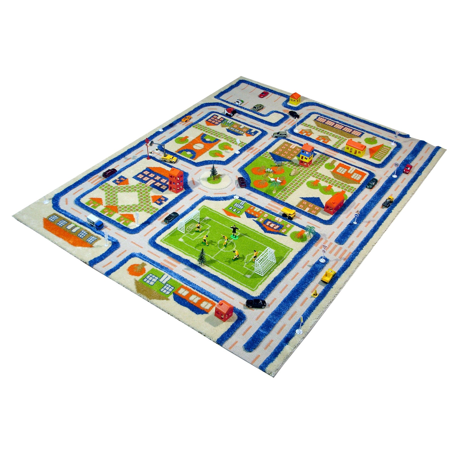 IVI Traffic Blue Rug Large - Fun & Imaginative Play Space