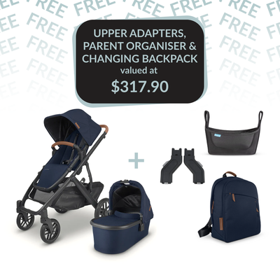 VISTA V2 with Bassinet + FREE PARENT ORGANISER, CHANGING BACKPACK AND UPPER ADAPTERS - Noa (Navy) PRE ORDER MAY