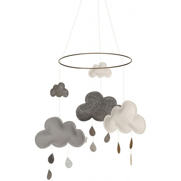 Baby Cloud Mobile In Blackberry Nursery Aesthetic Decor
