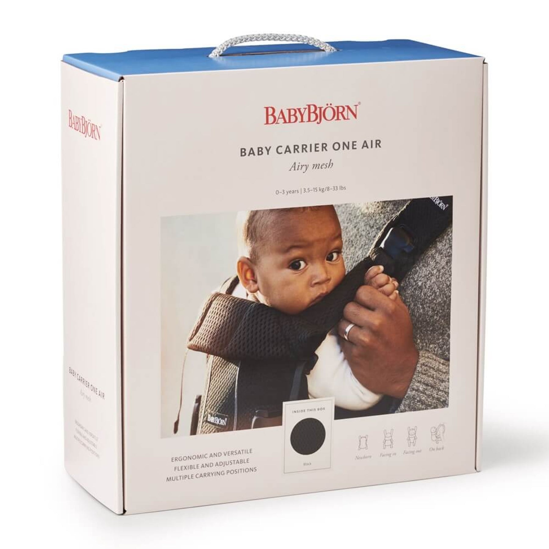 Baby Bjorn Baby Carrier One Air Sleek Black 3D Mesh