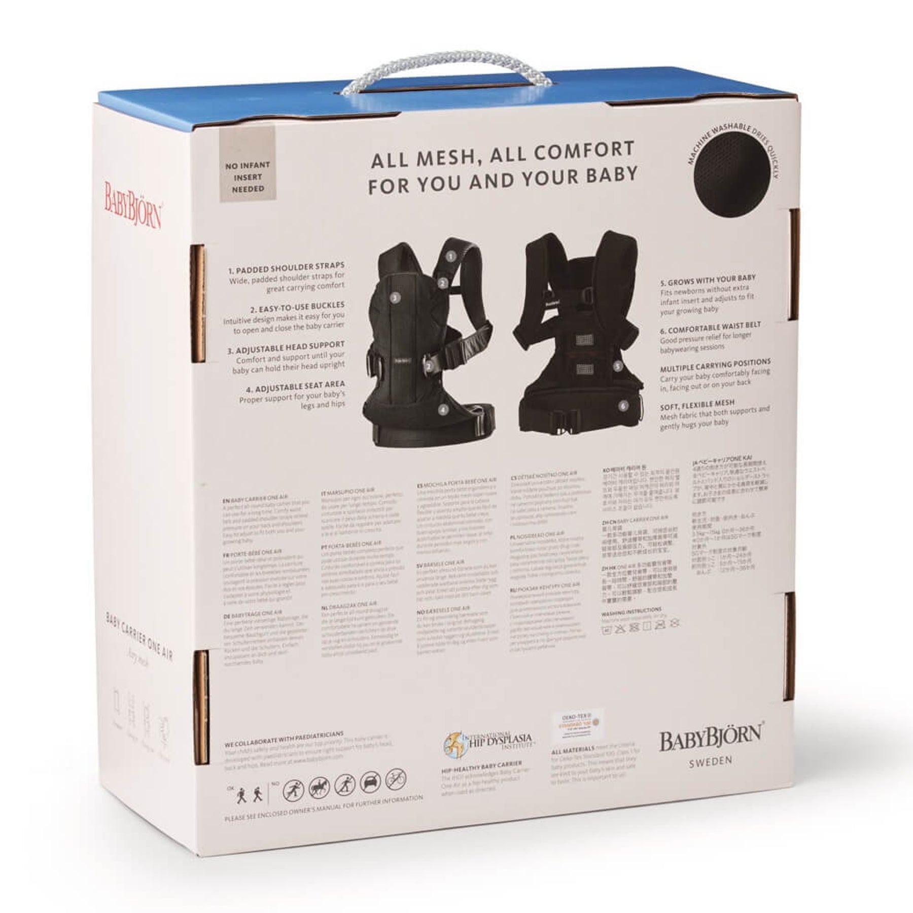 Baby Bjorn Baby Carrier One Air Sleek Black 3D Mesh