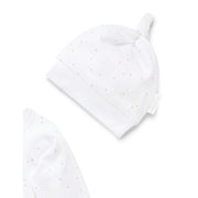 Zip Growsuit and Hat Pack - Pale Pink Spot