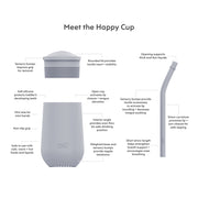 Happy Cup + Straw System - Pewter