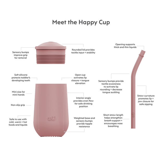 Happy Cup + Straw System - Blush
