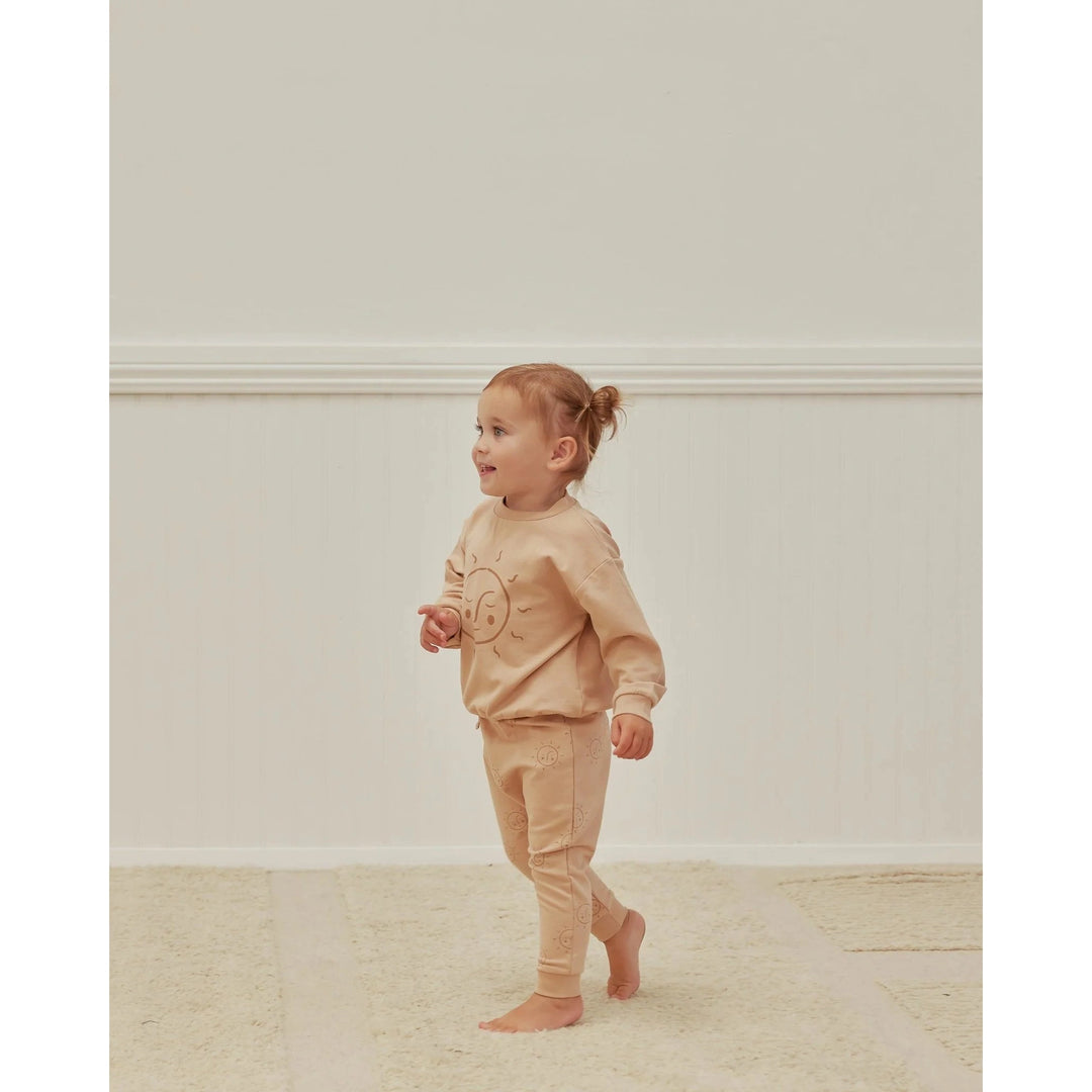 Quincy Mae Organic Brushed Jersey Long Sleeve Shirt - Natural Dino Quincy Mae Organic Brushed Jersey Long Sleeve Shirt - Natural Dino